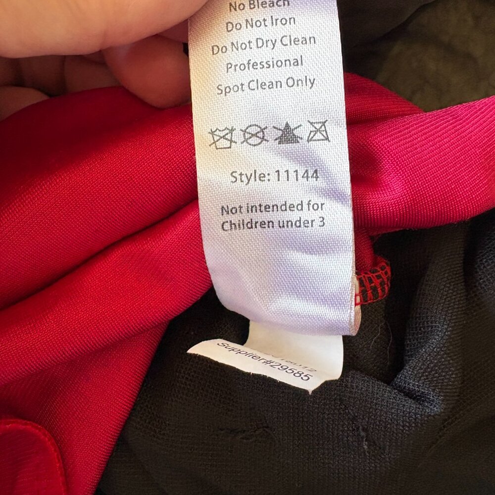 Weissman Girls Red Sequin Dance Costume Tutu MC Asian Style Recital - Picture 10 of 13